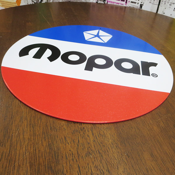 ラウンドメタルサイン MOPAR LOGO