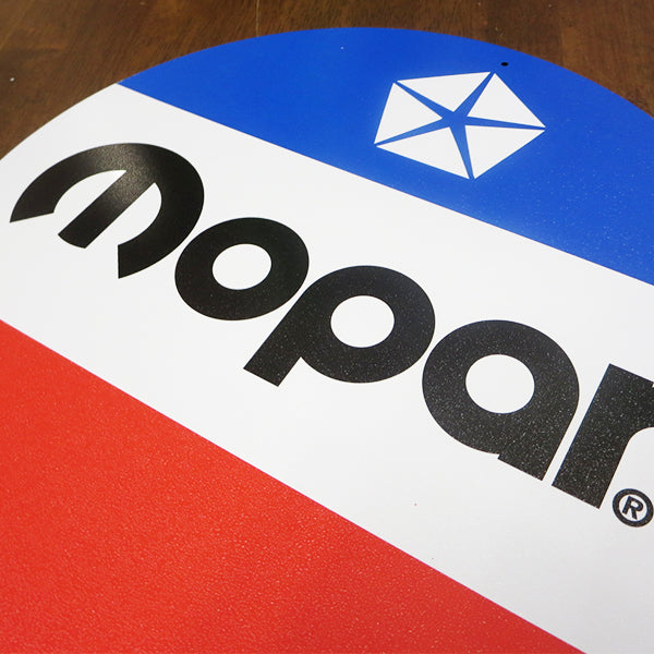 ラウンドメタルサイン MOPAR LOGO