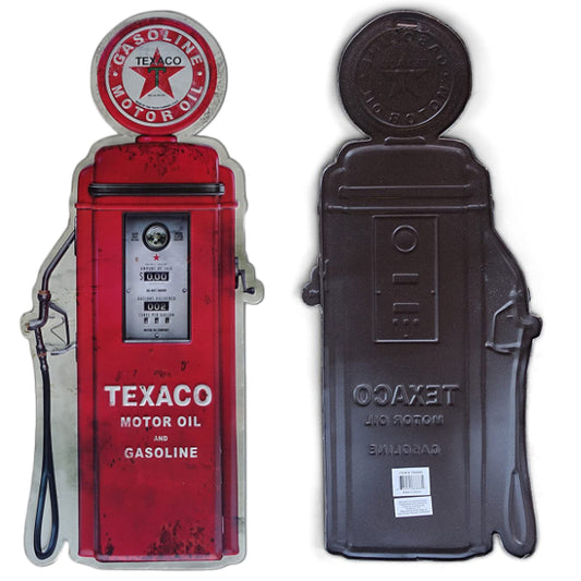 ダイカットエンボスメタルサイン VINTAGE TEXACO GAS PUMP