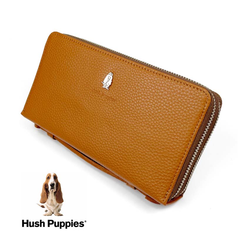 全6色　Hush Puppies ハッシュパピー リアルレザー ダブル ラウンドファスナー 長財布