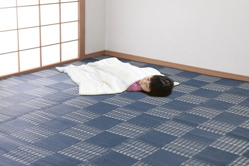 Japan Atopy Association Recommended Carpet Navy (Weed) &lt;Made in Japan&gt;