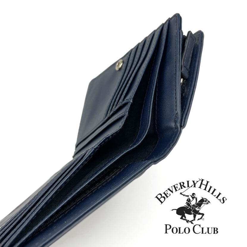 All 3 colors BEVERLYHILLSPOLOCLUB Beverly Hills Polo Club PU leather bifold wallet round zipper coin purse