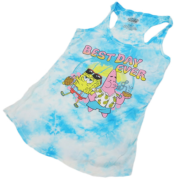 タンクトップ SPONGE BOB TIE-DYE BEST DAY OF EVER 【スポンジボブ】