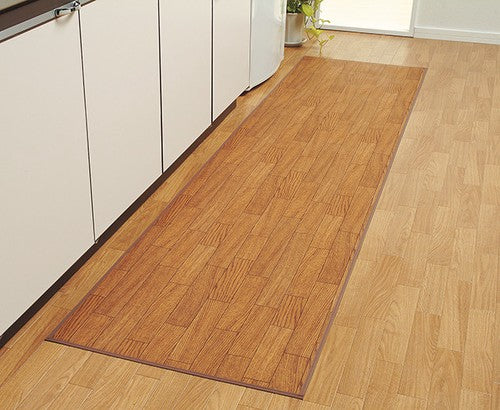 Made in Japan Wood Grain Kitchen Mat Waterproof