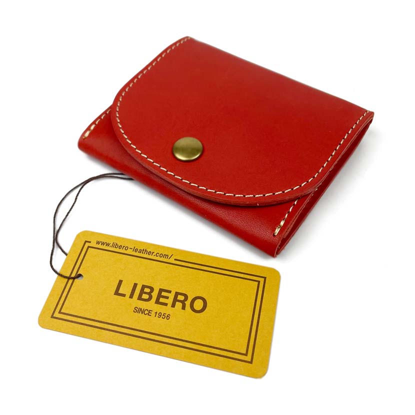 All 6 colors LIBERO Made in Japan Tochigi leather Stitch design Box type coin case Coin purse