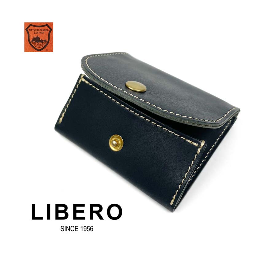 All 6 colors LIBERO Made in Japan Tochigi leather Stitch design Box type coin case Coin purse