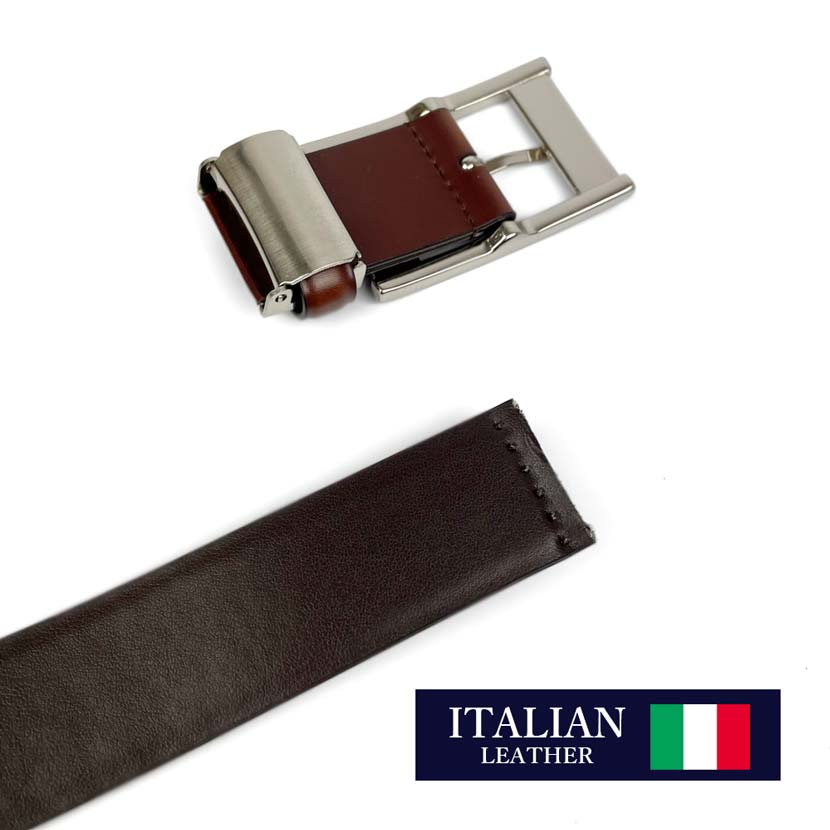 2 colors Italian real leather business belt long type