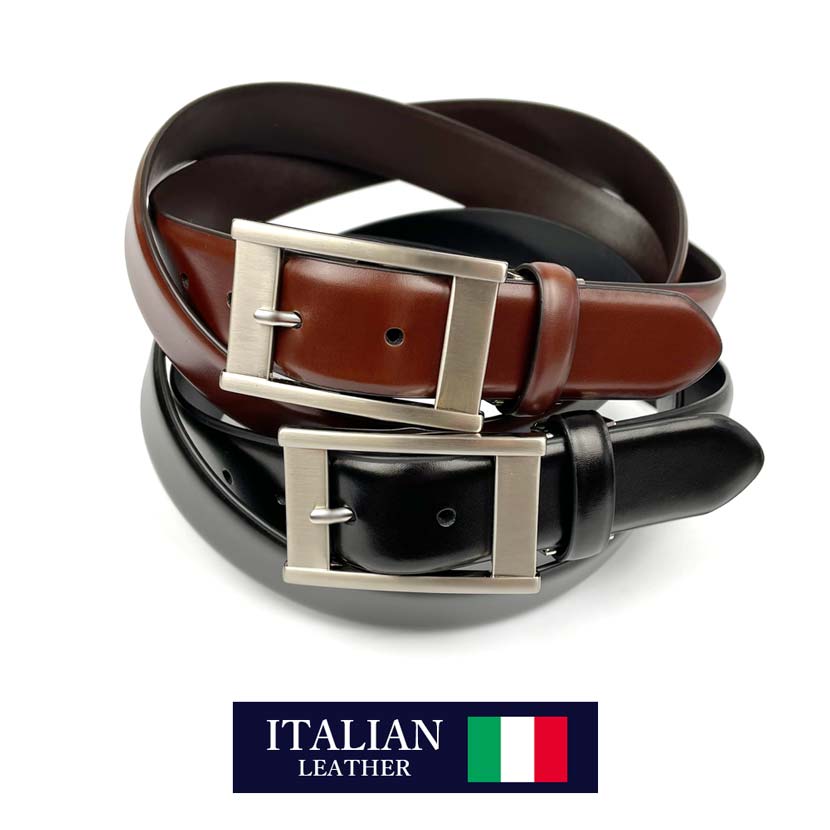 2 colors Italian real leather business belt long type