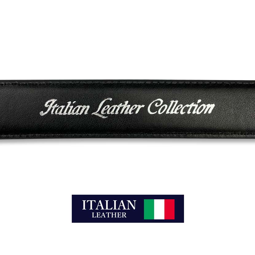 2 colors Italian real leather stitch design belt long type