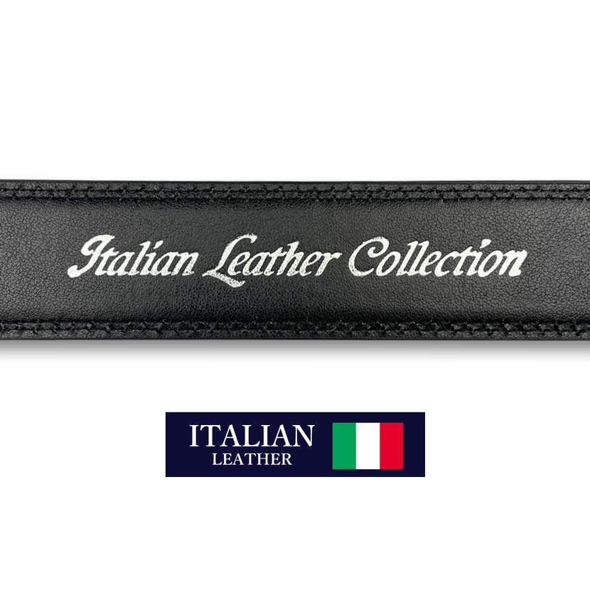 2 colors Italian real leather embossed design belt long type