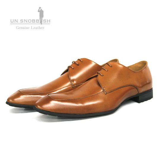 [UN SNOBBISH] Japanese outer feather U-tip genuine leather business shoes U-2203