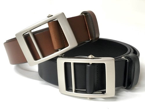 Japanese-made single-piece leather sliding belt, artisan leather