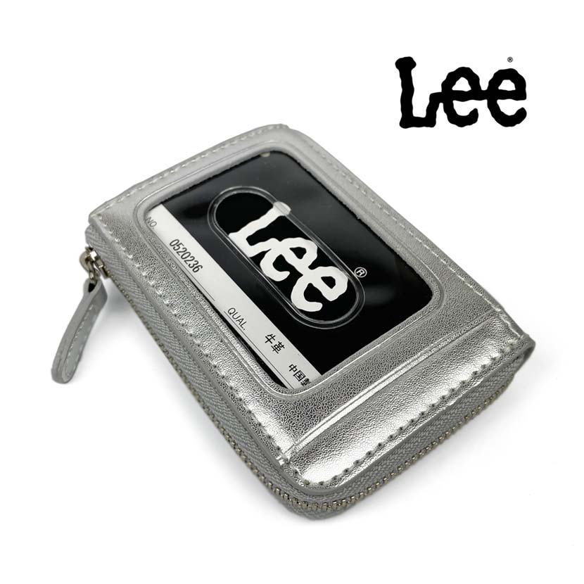 全3色 Lee（リー）リアルレザー メダルカラー パスケース付コインケース 本革 定期入れ