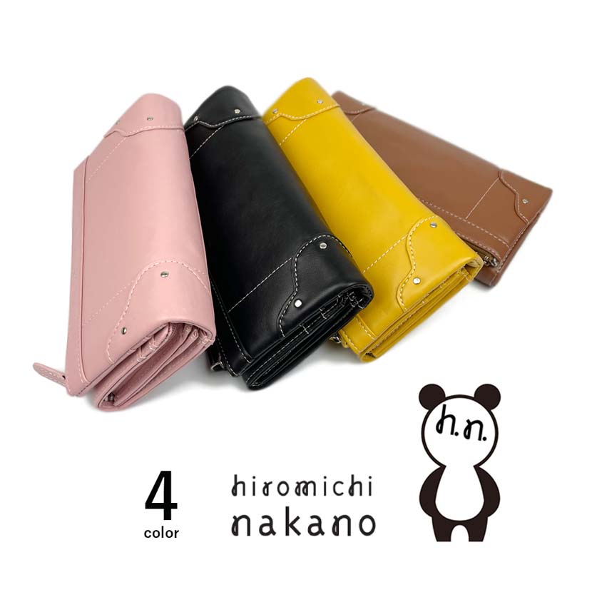 All 4 colors! hiromichi nakano Hiromichi Nakano Soft synthetic leather bi-fold long wallet Long wallet