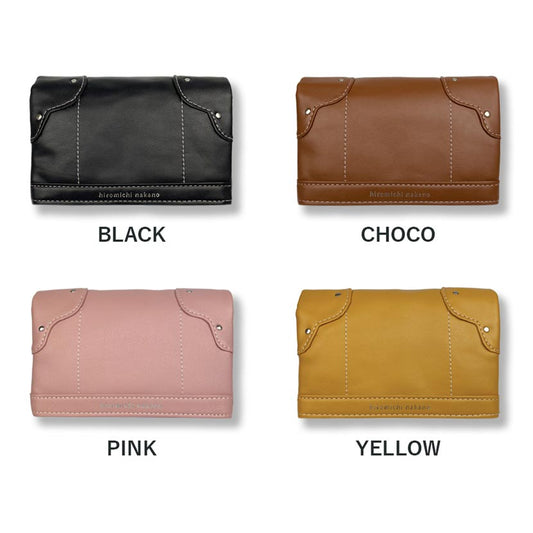All 4 colors! hiromichi nakano Hiromichi Nakano Soft synthetic leather bifold wallet L-shaped zipper coin purse