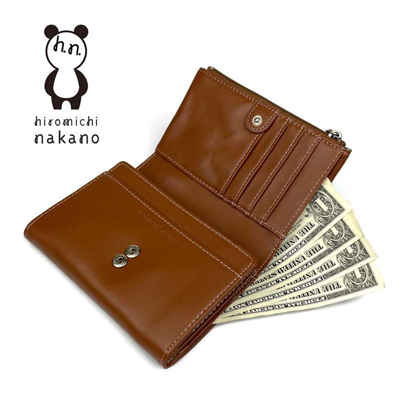 All 4 colors! hiromichi nakano Hiromichi Nakano Soft synthetic leather bifold wallet L-shaped zipper coin purse