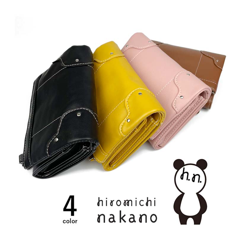 All 4 colors! hiromichi nakano Hiromichi Nakano Soft synthetic leather bifold wallet L-shaped zipper coin purse