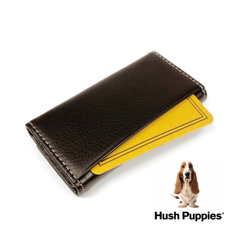 全4色　Hush Puppies ハッシュパピー リアルレザー キーケース 三つ折りキーホルダー