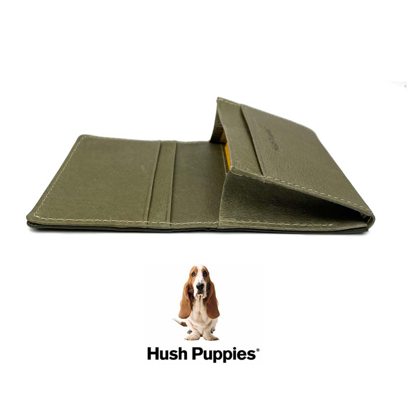 全4色　Hush Puppies ハッシュパピー リアルレザー バイカラー 名刺入れ カードケース