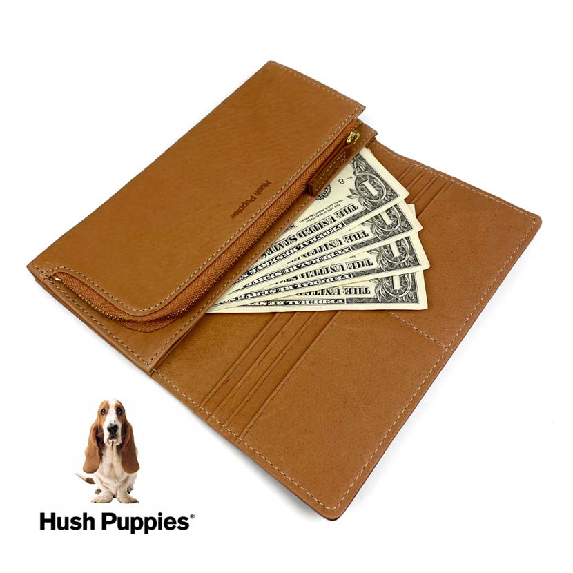 All 4 colors Hush Puppies Real Leather Bicolor Bifold Long Wallet Long Wallet