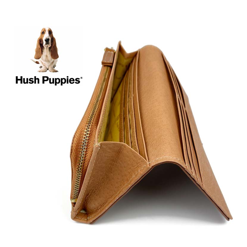 全4色　Hush Puppies ハッシュパピー リアルレザー バイカラー 二つ折り長財布 ロングウォレット