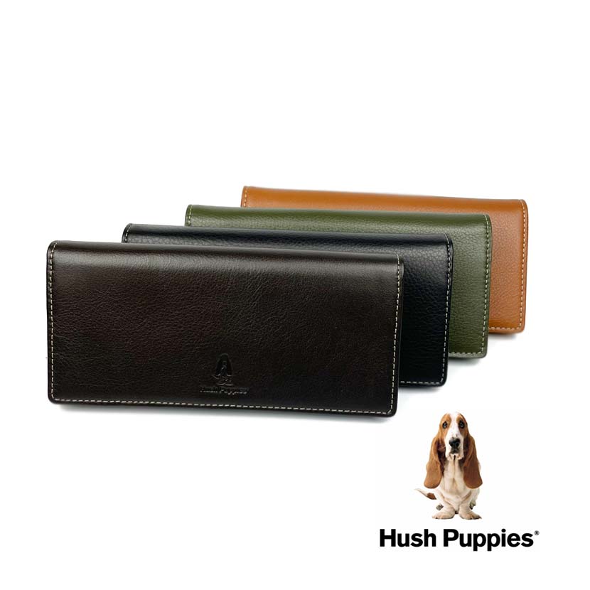 All 4 colors Hush Puppies Real Leather Bicolor Bifold Long Wallet Long Wallet