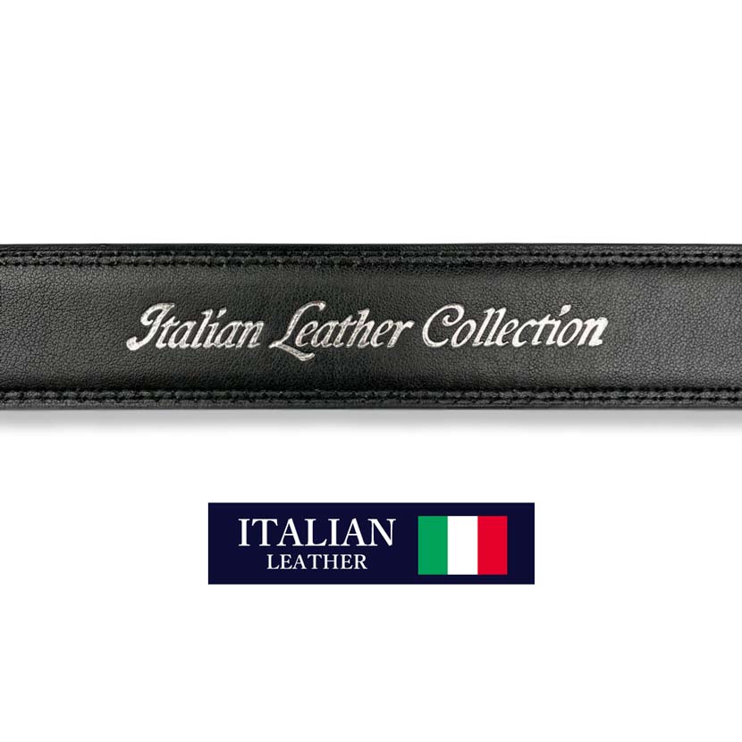 2 Colors Italian Real Leather No Hole Fitted Buckle Belt Long Type