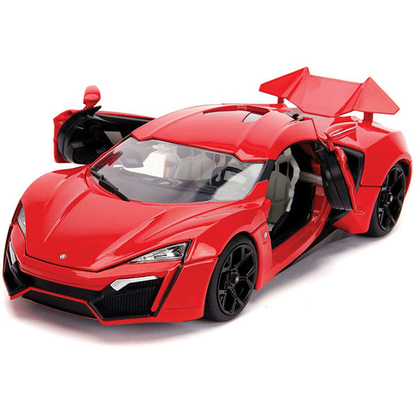 JADATOYS 1:18 ワイルドスピードダイキャストカー LYKAN HYPERSPORT w/LIGHT &amp; DOM