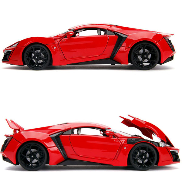 JADATOYS 1:18 ワイルドスピードダイキャストカー LYKAN HYPERSPORT w/LIGHT &amp; DOM