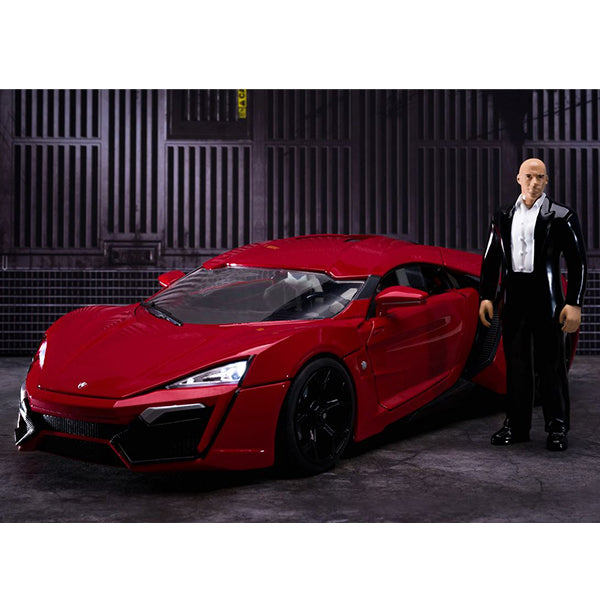 JADATOYS 1:18 ワイルドスピードダイキャストカー LYKAN HYPERSPORT w/LIGHT &amp; DOM