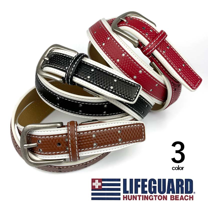 All 3 colors LIFEGUARD USA Lifeguard Real Leather Bicolor Belt