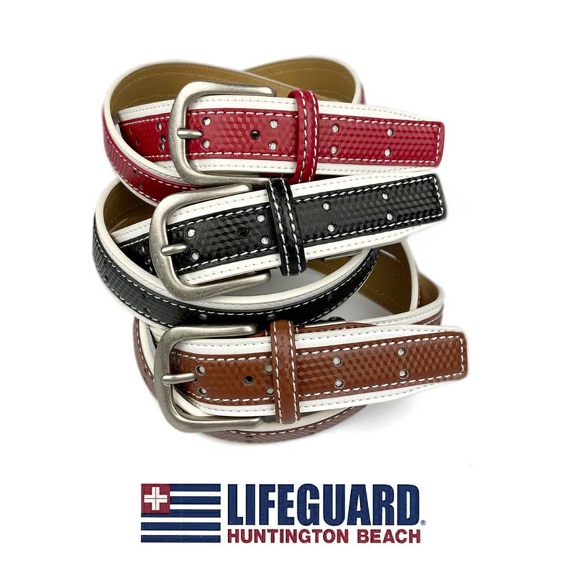 All 3 colors LIFEGUARD USA Lifeguard Real Leather Bicolor Belt