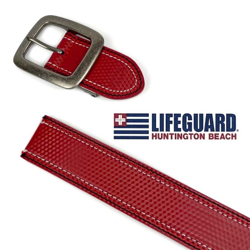 All 4 colors LIFEGUARD USA Lifeguard Real Leather Bicolor Stitch Wide Belt