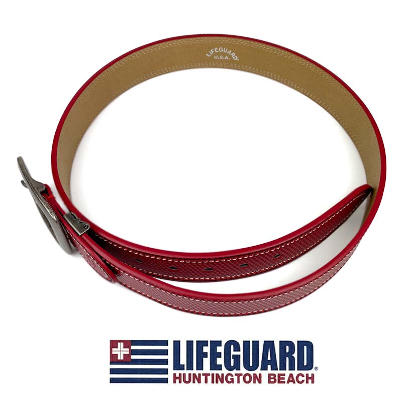 All 4 colors LIFEGUARD USA Lifeguard Real Leather Bicolor Stitch Wide Belt