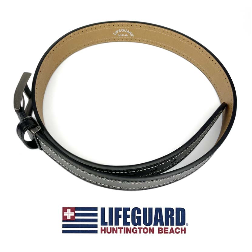 All 3 colors LIFEGUARD USA Lifeguard Real Leather Punching &amp; Stitching Belt