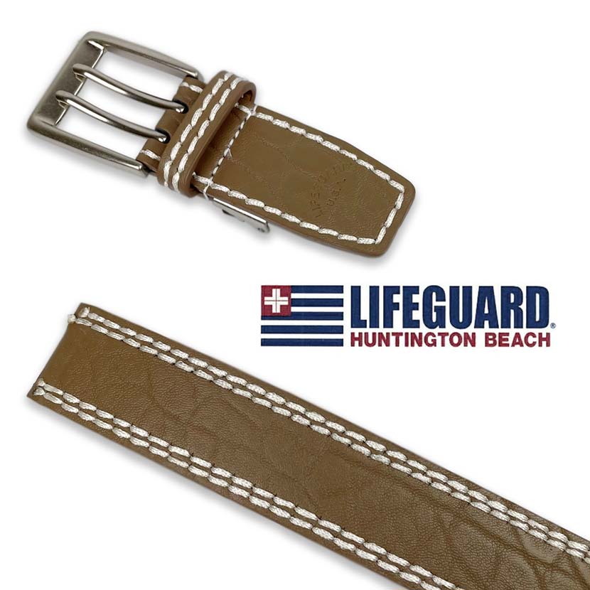 All 3 colors LIFEGUARD USA Lifeguard Real Leather W Pin &amp; Stitch &amp; Embossed Belt