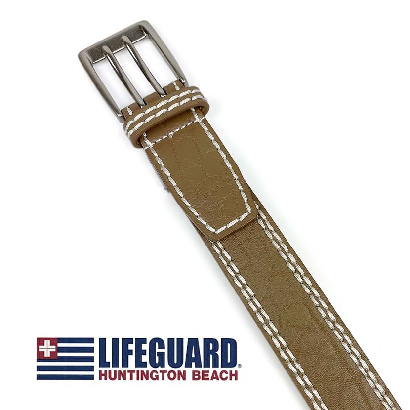 All 3 colors LIFEGUARD USA Lifeguard Real Leather W Pin &amp; Stitch &amp; Embossed Belt