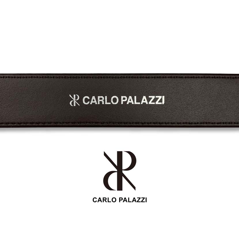 2 colors and 2 sizes CARLO PALAZZI Made in Japan Real leather Embossed design belt