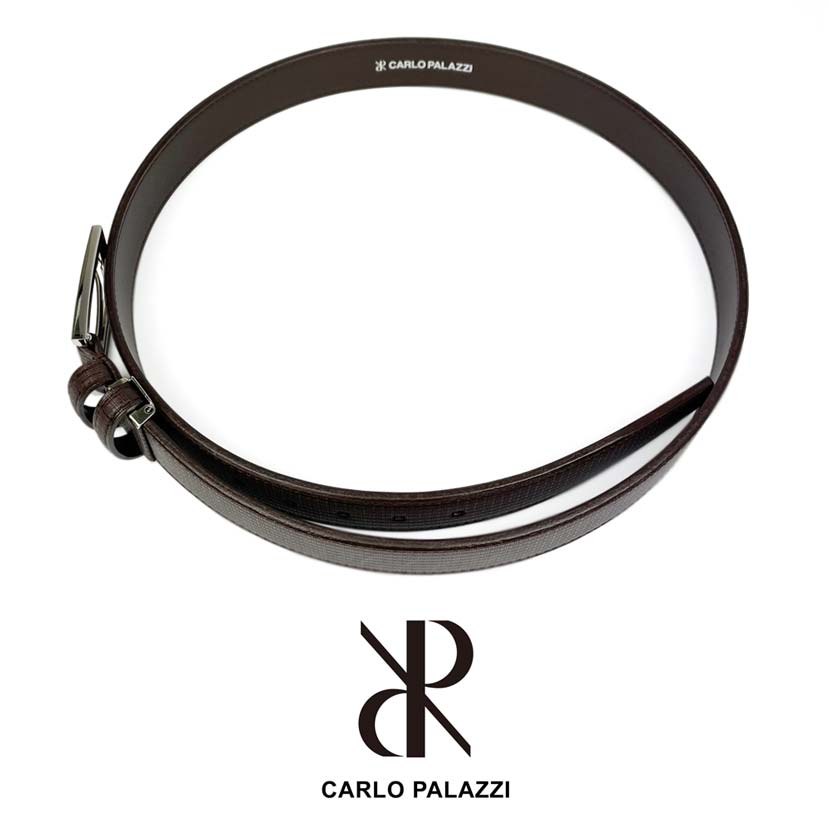 2 colors and 2 sizes CARLO PALAZZI Made in Japan Real leather Embossed design belt