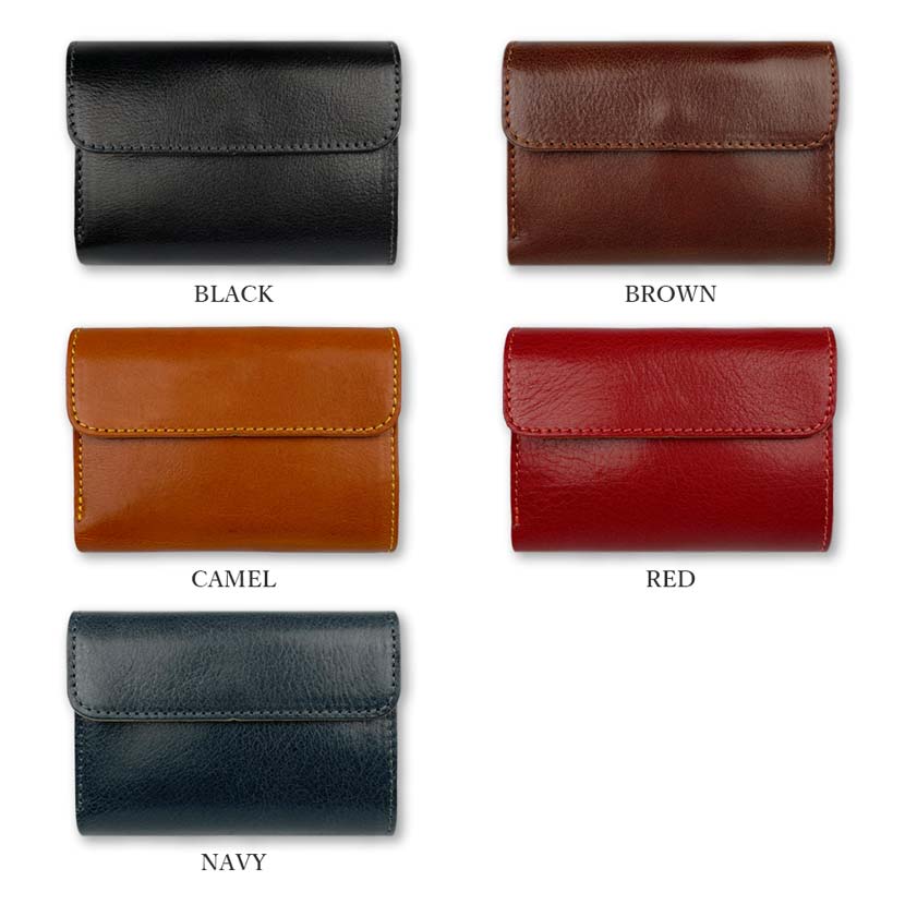 All 5 colors LIBERO Made in Japan High quality Tochigi leather Stitch design Cover Bi-fold wallet