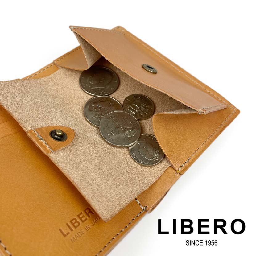 All 5 colors LIBERO Made in Japan High quality Tochigi leather Stitch design Cover Bi-fold wallet