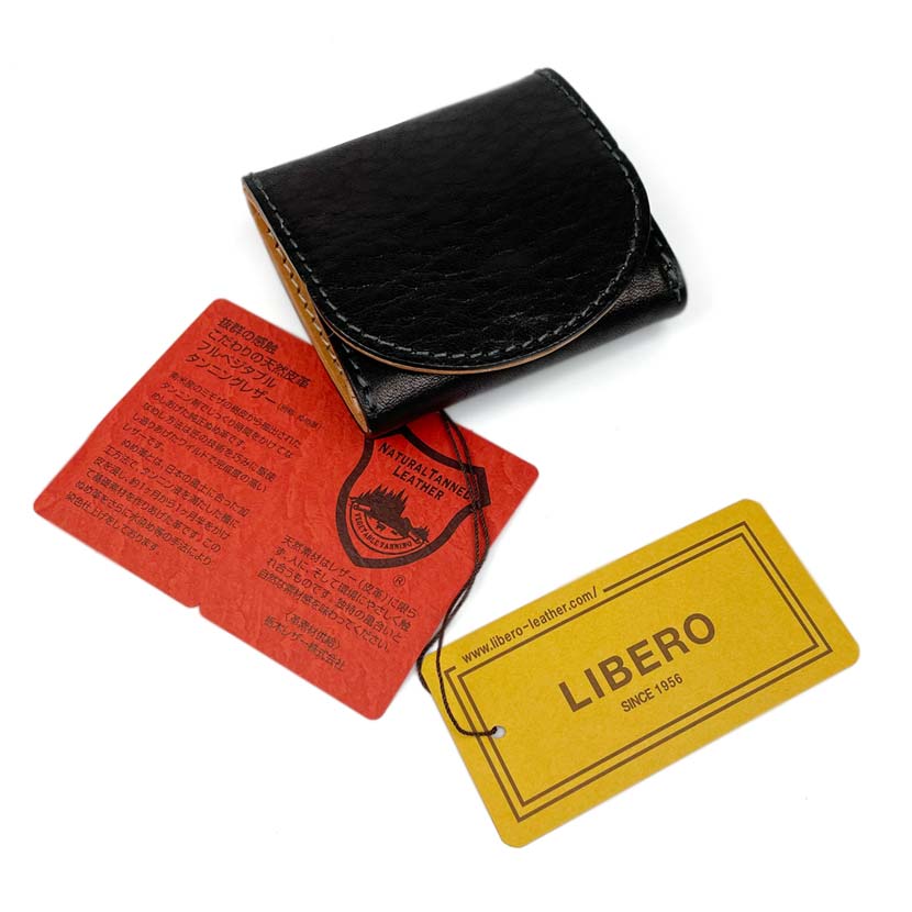 All 5 colors LIBERO Made in Japan High quality Tochigi leather Stitch design Box coin case