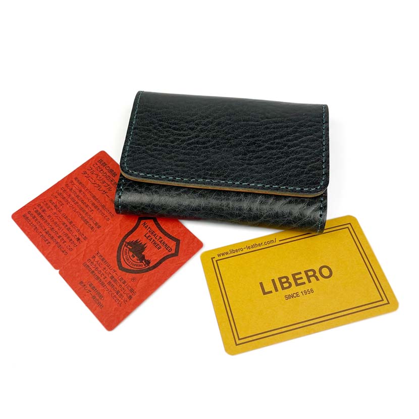 All 5 colors LIBERO Made in Japan High quality Tochigi leather Stitch design Card case Business card holder