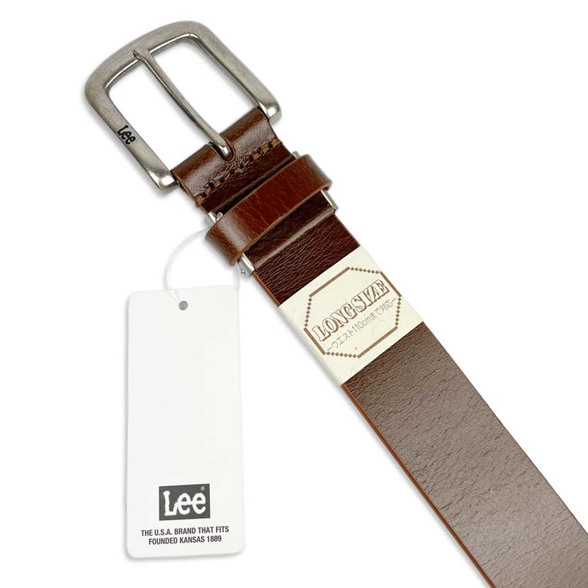 All 3 colors Lee Real Leather Plain Design Belt Long Type