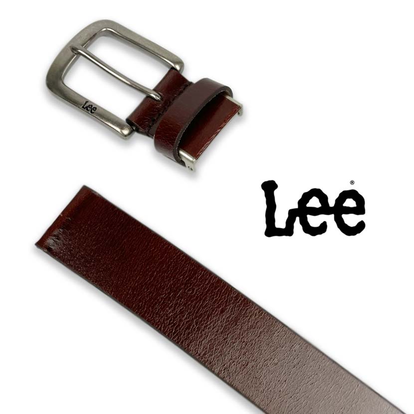 All 3 colors Lee Real Leather Plain Design Belt Long Type