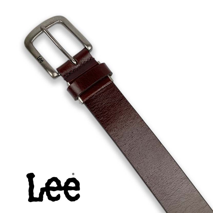 All 3 colors Lee Real Leather Plain Design Belt Long Type