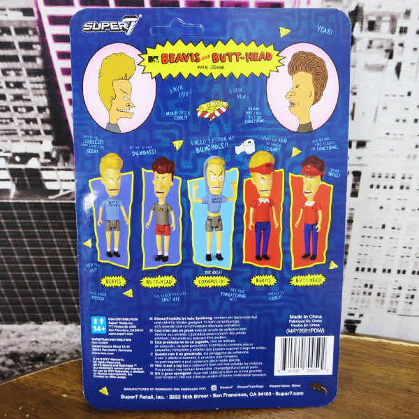 SUPER 7 REACTION FIGURE  BEAVIS AND BUTT-HEAD  【ビーバス＆バットヘッド】