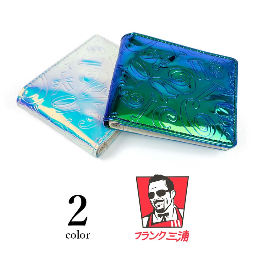 [2 colors] Frank Miura Iridescent Bifold Wallet Short Wallet