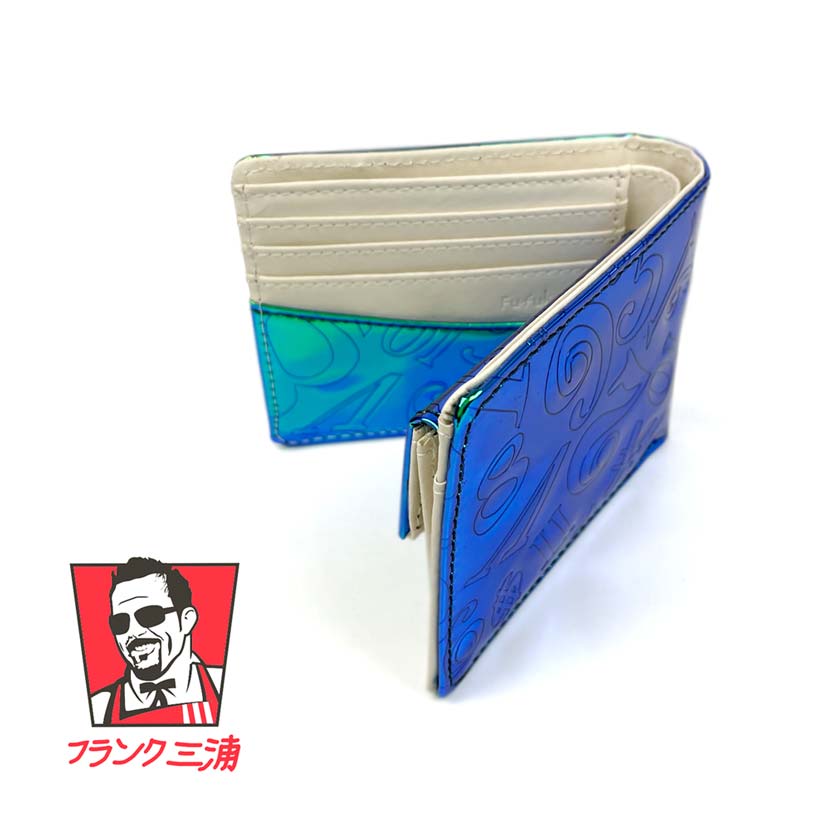 [2 colors] Frank Miura Iridescent Bifold Wallet Short Wallet