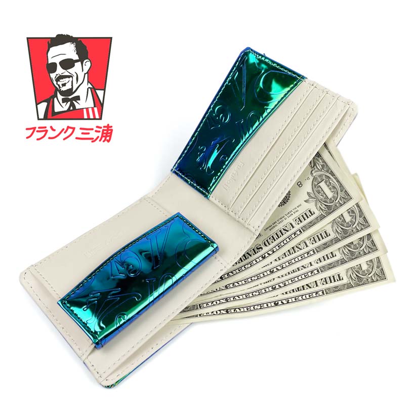 [2 colors] Frank Miura Iridescent Bifold Wallet Short Wallet